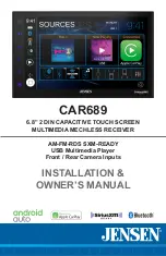 Jensen CAR689 Installation & Owner'S Manual preview
