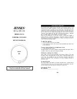 Предварительный просмотр 1 страницы Jensen CD-36 Instruction Manual