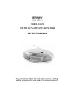 Preview for 1 page of Jensen CD-476 Instruction Manual