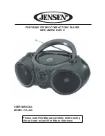 Preview for 1 page of Jensen CD-490 User Manual