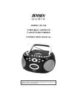 Предварительный просмотр 1 страницы Jensen CD-540 Instruction Manual