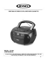 Предварительный просмотр 1 страницы Jensen CD-550 User Manual