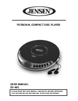 Предварительный просмотр 1 страницы Jensen CD-60C User Manual