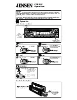 Jensen CD315X Operation preview