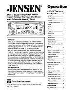 Preview for 1 page of Jensen CD615X Operation Manual