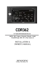 Preview for 1 page of Jensen CDR362 Installation & Owner'S Manual