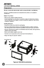 Preview for 4 page of Jensen CDR5620 Installation & Owner'S Manual