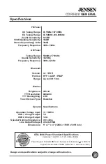 Preview for 21 page of Jensen CDR5620 Installation & Owner'S Manual