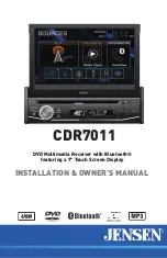 Предварительный просмотр 1 страницы Jensen CDR7011 Installation & Owner'S Manual