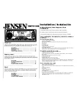 Preview for 1 page of Jensen CM7015K User Manual