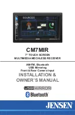 Предварительный просмотр 1 страницы Jensen CM7MIR Installation & Owner'S Manual