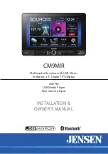 Jensen CM9MIR Installation & Owner'S Manual предпросмотр