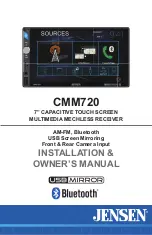 Предварительный просмотр 1 страницы Jensen CMM720 Installation & Owner'S Manual