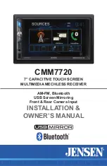 Предварительный просмотр 1 страницы Jensen CMM7720 Installation & Owner'S Manual