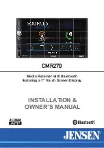 Preview for 1 page of Jensen CMR270 Installation & Owner'S Manual