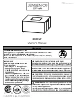 Jensen Coden 2040LP Owner'S Manual preview