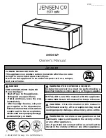 Jensen Coden 2050LP Owner'S Manual preview