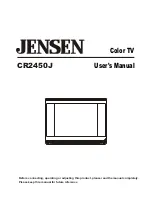 Preview for 1 page of Jensen CR2450J User Manual