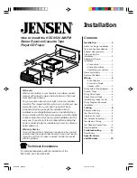 Предварительный просмотр 1 страницы Jensen DC 9520 A Installation Manual