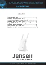 Preview for 1 page of Jensen EAGLE 1600 User Manual