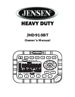 Jensen Heavy Duty JHD910BT Owner'S Manual предпросмотр