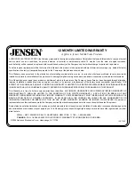 Предварительный просмотр 24 страницы Jensen HR9000PKG Operation Manual