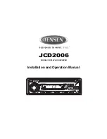 Предварительный просмотр 1 страницы Jensen JCD2006 Installation And Operation Manual