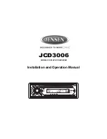 Preview for 1 page of Jensen JCD3006 Installation And Operation Manual
