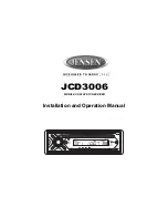 Jensen JCD3006 Installation And Operation Manual предпросмотр