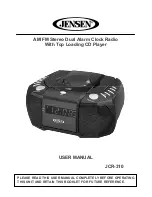 Предварительный просмотр 1 страницы Jensen JCR-310 User Manual