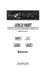 Jensen JDC218BT Installation & Owner'S Manual preview