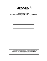 Предварительный просмотр 1 страницы Jensen JDTV-430 User Manual