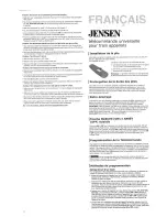 Preview for 3 page of Jensen JER321 Instruction Manual