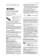 Предварительный просмотр 6 страницы Jensen JER321 Instruction Manual