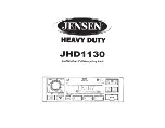 Preview for 1 page of Jensen JHD1130 Manual