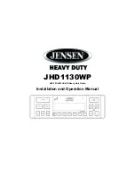 Jensen JHD1130WP Installation And Operation Manual preview