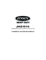 Jensen JHD1510 - Heavy Duty AM/FM/Weather Band... Installation And Operation Manual preview