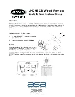 Предварительный просмотр 1 страницы Jensen JHDHBCB Installation Instructions