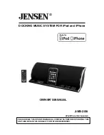 Jensen JiMS-205i Owner'S Manual preview