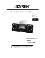 Jensen JiSS-250i Instruction Manual preview