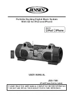 Предварительный просмотр 1 страницы Jensen JiSS-700i User Manual