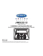 Предварительный просмотр 1 страницы Jensen JMS2212 Operation Manual