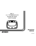 Jensen JMV111 - DVD Player With LCD Monitor Operation Manual предпросмотр