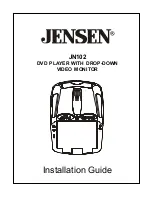 Jensen JN102 - 10.2" LCD Overhead Monitor System Installation Manual preview
