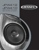 Предварительный просмотр 1 страницы Jensen JPW410 Installation And Owner'S Manual