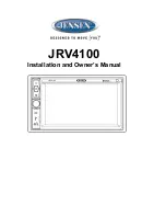 Предварительный просмотр 1 страницы Jensen JRV4100 Installation And Owner'S Manual