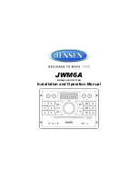 Jensen JWM6A Installation And Operation Manual preview