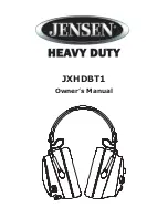 Предварительный просмотр 1 страницы Jensen JXHDBT1 Owner'S Manual