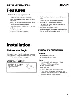 Preview for 3 page of Jensen JXP720 Installation And Operation Manual