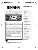 Preview for 1 page of Jensen KDC 9520 Operation Manual